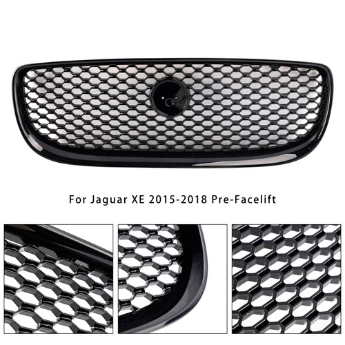 2015-2018 Jaguar XE Pre-Facelift Front Bumper Grille Gloss Black Generic