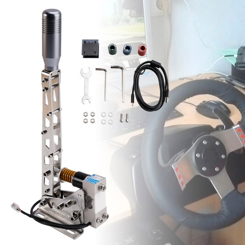 Logitech G29/G27/G25 SIM USB Handbrake PC 64bit 200KG Load Cell Racing Games Silver Generic Logitech G29/G27/G25 SIM USB Handbrake PC 64bit 200KG Load Cell Racing Games Silver Generic