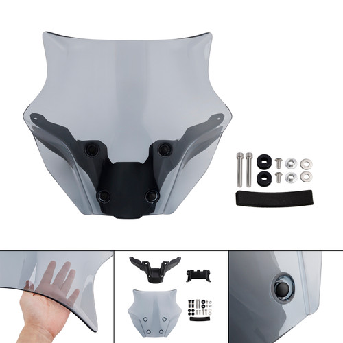 2024-2025 YAMAHA MT-09/SP Windshield WindScreen + Bracket Gray Generic