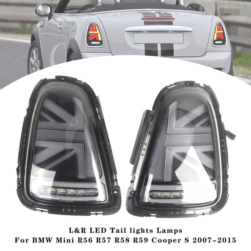 2007-2015 BMW Mini R56 R57 R58 R59 Cooper S Grey L&R LED Tail lights Lamps Generic