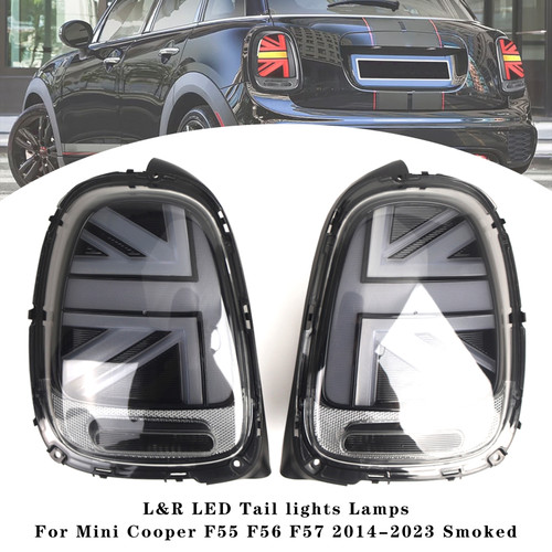2014-2023 Mini Cooper F55 F56 F57 Smoke L&R LED Tail lights Lamps Generic