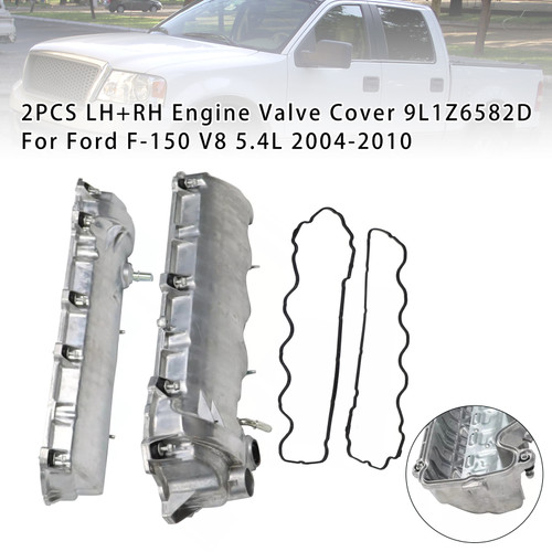 2004-2010 Ford F-150 V8 5.4L 2PCS LH+RH Engine Valve Cover 9L1Z6582D Generic