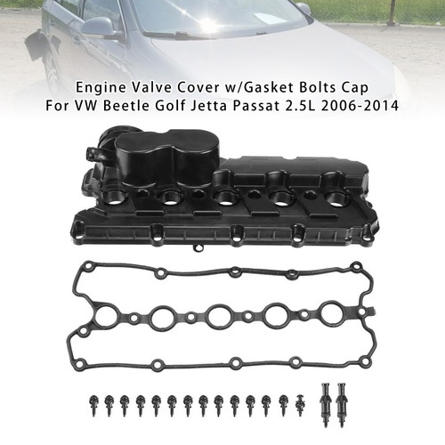 2006-2014 VW Beetle Golf Jetta Passat 2.5L Engine Valve Cover w/Gasket Bolts Cap Generic 2006-2014 VW Beetle Golf Jetta Passat 2.5L Engine Valve Cover w/Gasket Bolts Cap Generic