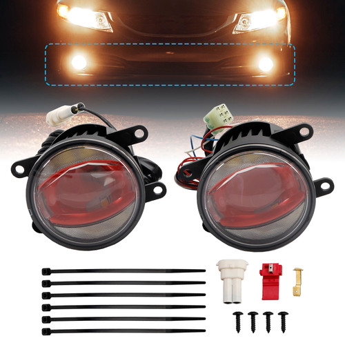 Car Light Ledtiving FOG DRL Pink Edition 90MM 6000K For OSRAM