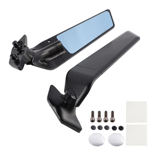 2020-2025 BMW S1000RR CNC Aluminum Adjustable Swivel Winglet Mirror Black Generic
