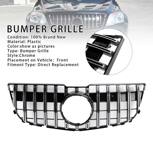 2013-2015 Mercedes Benz GLK X204 GT Front Grille Mesh Chrome Generic 2013-2015 Mercedes Benz GLK X204 GT Front Grille Mesh Chrome Generic