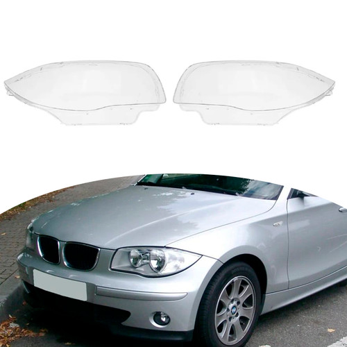 2003-2011 BMW 1-Series E81 E82 E87 E88 2PCS Front Headlight Glass Clear Cover Generic