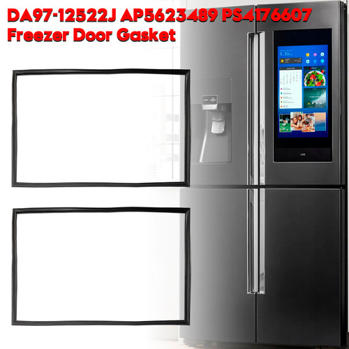 2 Pcs W10436252 Freezer Door Gasket for Maytag Refrigerator W10131754 W10164041