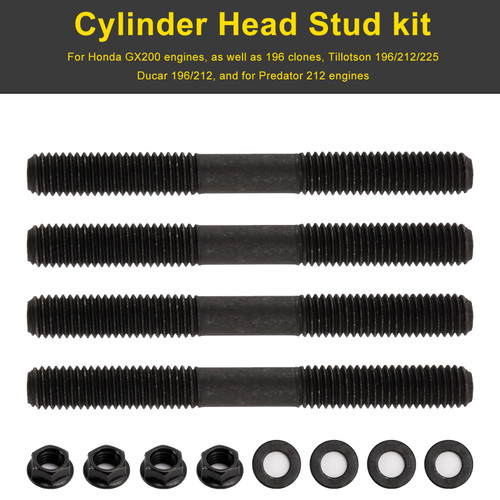 Cylinder Head Stud kit For Honda GX160 GX200 Engine KT196 Go Kart CT200U BT200X
