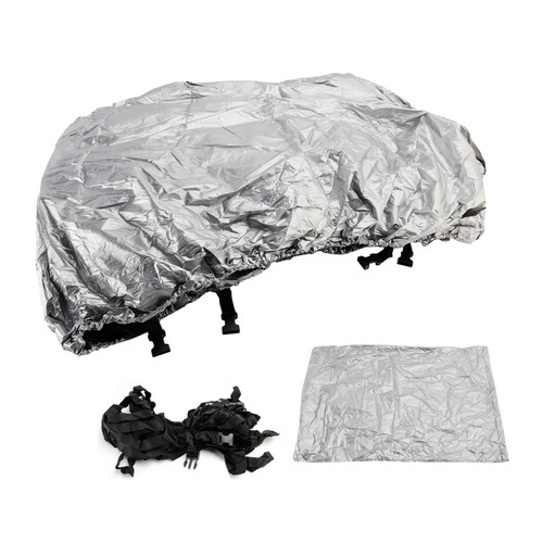 Heavy Duty Boat Cover Waterproof Silver For 16-18Ft Fishing Ski Bass Shelter