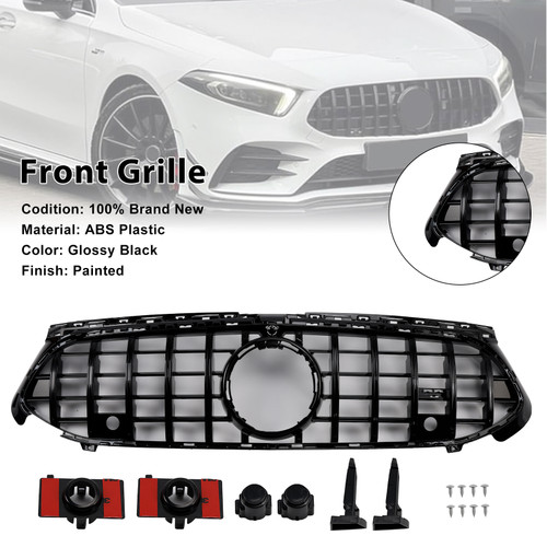 2023-2025 Mercedes Benz A Class W177 A180 A200 A35 Front Grille With AMG letter Gloss Black Generic 2023-2025 Mercedes Benz A Class W177 A180 A200 A35 Front Grille With AMG letter Gloss Black Generic