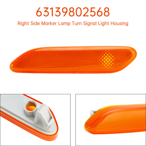 2012-2017 MINI R60 COUNTRYMAN R61 PACEMAN Right Side Marker Lamp Turn Signal Light Housing Yellow Generic