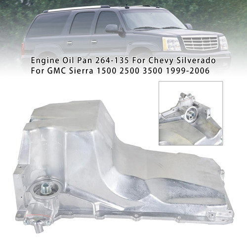 1999-2006 GMC Sierra 1500 2500 3500 Engine Oil Pan 264-135 For Chevy Silverado Generic
