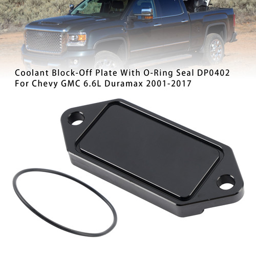 2011-2017 GMC Sierra 2500HD/3500HD 6.6L Duramax Coolant Block-Off Plate With O-Ring Seal DP0402 Generic