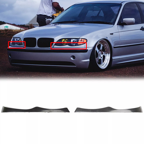 2002-2005 BMW E46 330i 330Xi 325i 325Xi 2PCS Upper Headlight Cover Strips Generic