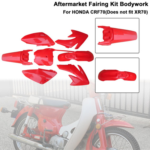 HONDA CRF70 Body Plastic Kit Fender Fairing Red Generic