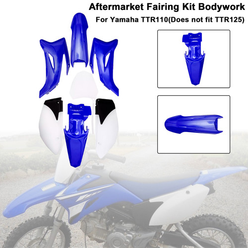 Yamaha TTR110 Body Plastic Kit Fender Fairing Blue Generic