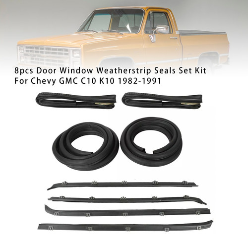 1982-1991 Chevy GMC C10 K10 Door Window Weatherstrip Seals Set Kit Generic 1982-1991 Chevy GMC C10 K10 Door Window Weatherstrip Seals Set Kit Generic