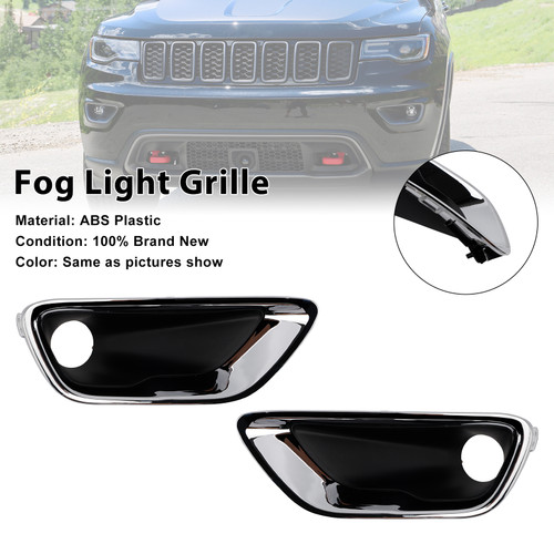 2016-2020 Jeep Grand Cherokee 2PCS Front Fog Light Lamp Bezel 68261711AA Generic
