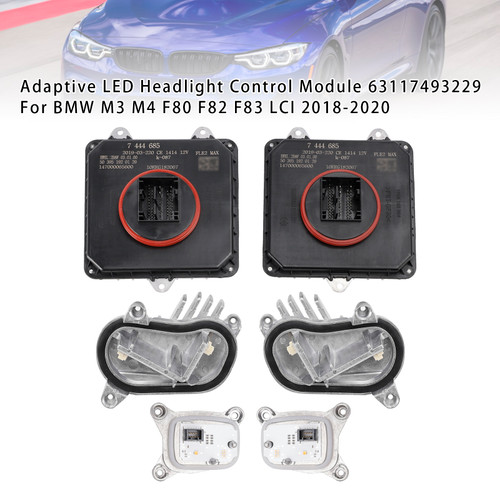 2018-2020 BMW M3 M4 F80 F82 F83 LCI Adaptive LED Headlight Control Module 63117493229 Generic