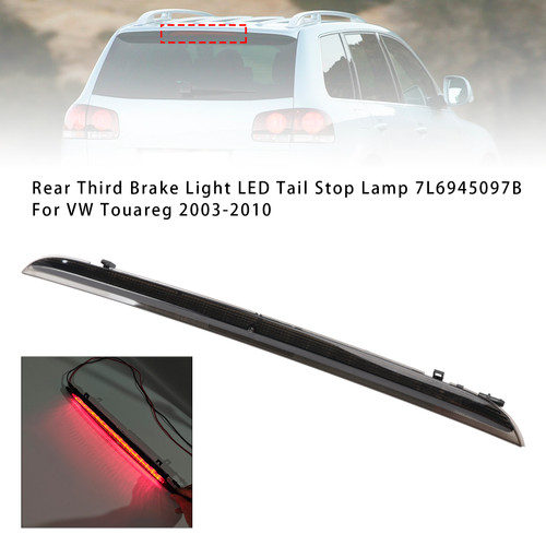 2003-2010 VW Touareg Rear Third Brake Light LED Tail Stop Lamp 7L6945097B Black Generic