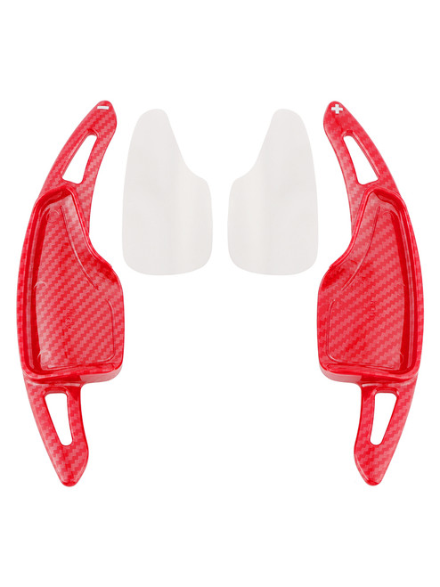 2014-2019 Corvette C7 Steering Wheel Paddle Shifter Extensions Carbon Fiber Red Generic