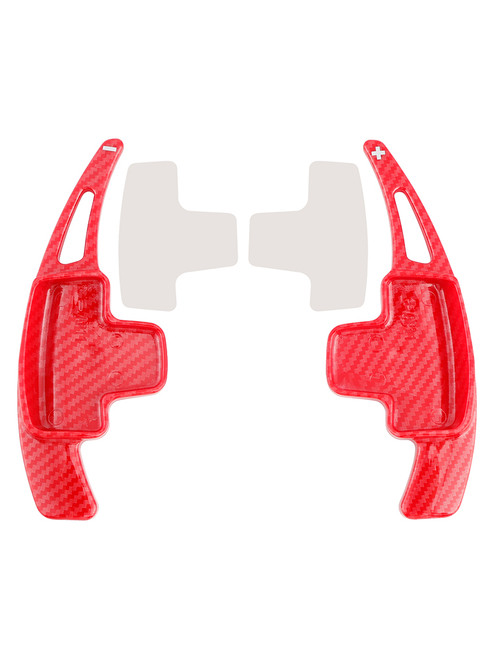 2011-2015 Mercedes-Benz CLA CLS ML Class Steering Wheel Paddle Shifter Extensions Carbon Fiber Red Look Generic