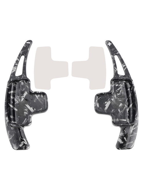 2010-2017 Mercedes-Benz A B C E R M Class Steering Wheel Paddle Shifter Extensions Black Forged Pattern Generic