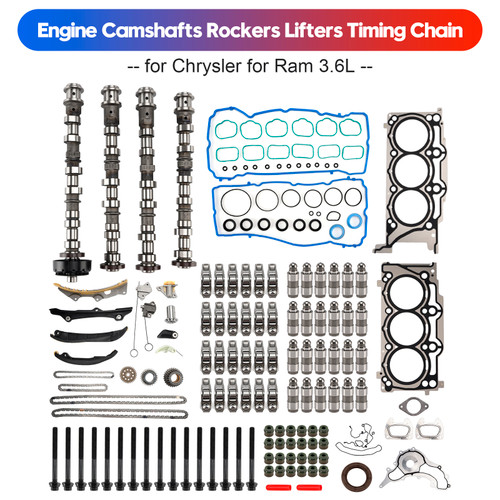 2013-2016 Dodge Ram 1500 3.6L V6 Engine Camshafts Rockers Lifters Timing Chain 5184377AG 5184378AG Generic 2013-2016 Dodge Ram 1500 3.6L V6 Engine Camshafts Rockers Lifters Timing Chain 5184377AG 5184378AG Generic