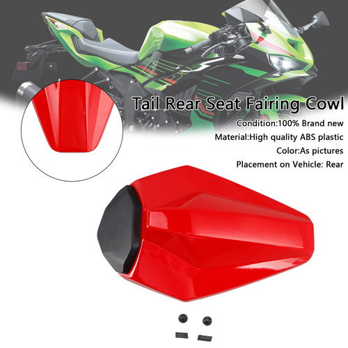 2019-2025 Kawasaki Ninja ZX-6R Tail Rear Seat Fairing Cowl Red Generic 2019-2025 Kawasaki Ninja ZX-6R Tail Rear Seat Fairing Cowl Red Generic
