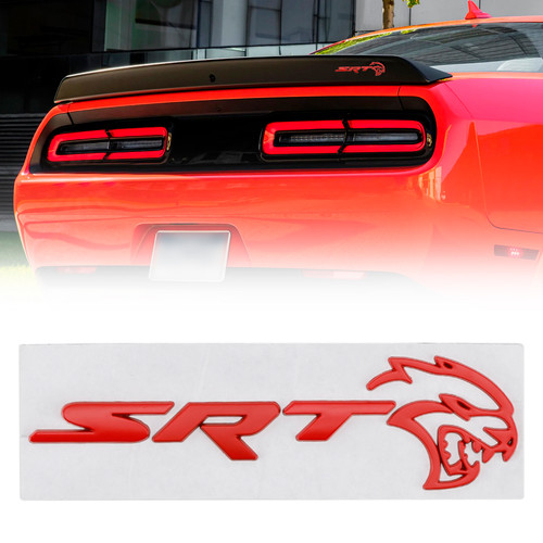 Dodge Durango Charger Challenger Rear Tailgate SRT Hellcat Decal Emblem Red Generic Dodge Durango Charger Challenger Rear Tailgate SRT Hellcat Decal Emblem Red Generic