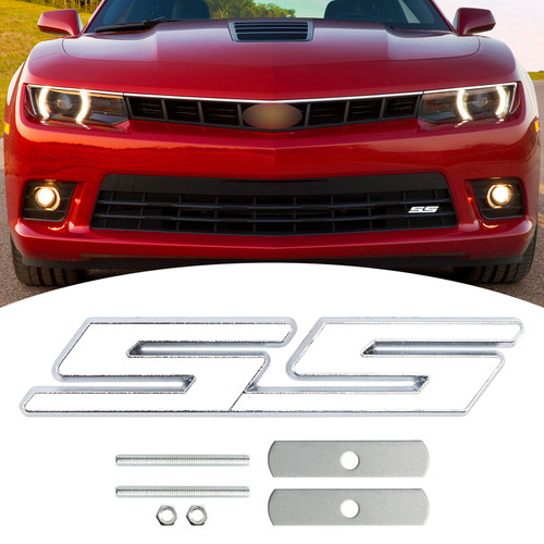Chevrolet Chevy Camaro Impala Malibu Holden Front Grille SS Emblem Decal Badge Silver Generic