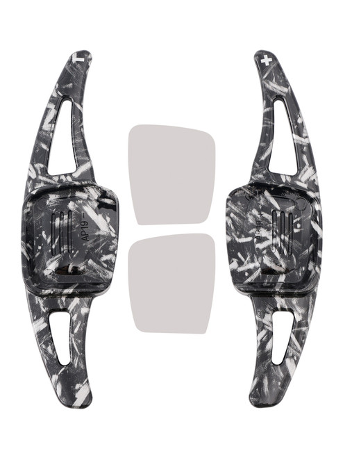 2017-2021 Volkswagen Tiguan Steering Wheel Paddle Shifter Extension Black Forged Pattern Generic