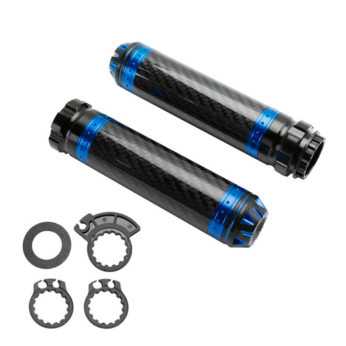 Motorcycles Scooter 7/8"/22mm Motorcycle Handle Bar Hand Grips Custom Universal Blue