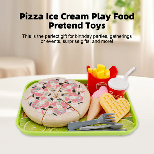 Pizza Ice Cream Play Food Pretend Toys Kitchen Set Children Toy Set For Kid Pizza Ice Cream Play Food Pretend Toys Kitchen Set Children Toy Set For Kid