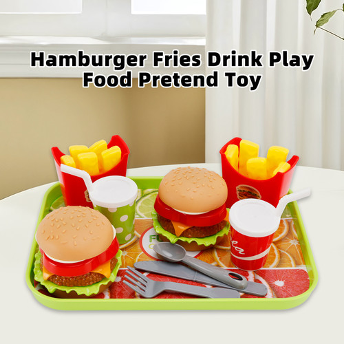 Hamburger Waffles Fries Drink Play Food Pretend Toy Kitchen Set Children Toy Set Hamburger Waffles Fries Drink Play Food Pretend Toy Kitchen Set Children Toy Set