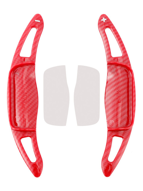 2023 Toyota Crown Carbon Look Steering Wheel Paddle Shifter Extension Carbon Fiber Red Look Generic