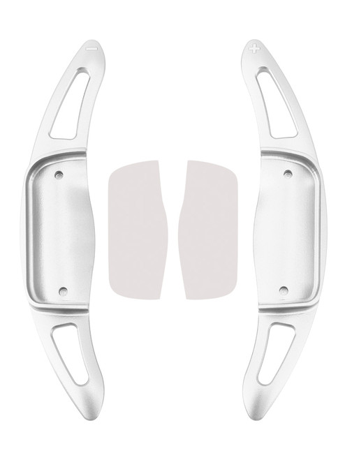 2023 Toyota RAV4 PHEV Carbon Look Steering Wheel Paddle Shifter Extension Aluminium Silver Generic