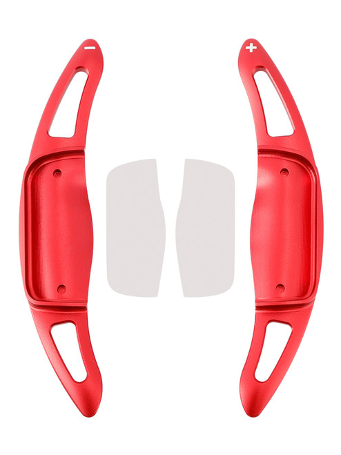 2019-2022 Toyota Corolla Carbon Look Steering Wheel Paddle Shifter Extension Aluminium Red Generic