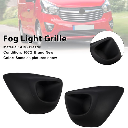2015-2019 Vauxhall Vivaro B MK2 Without Fog Light 2* Fog Light Grille 93867875 Generic