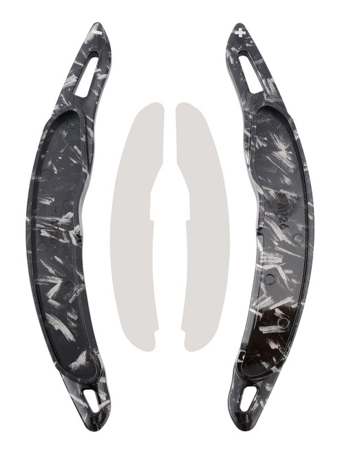 2010-2015 Mitsubishi Lancer Steering Wheel Paddle Shifter Extension Black Forged Pattern Generic