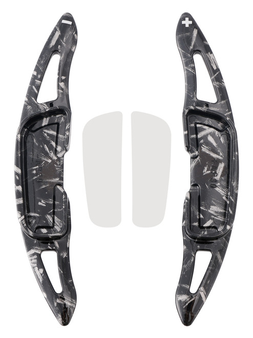 2014-2020 Mazda 3 Steering Wheel Paddle Shifter Extension Black Forged Pattern Generic