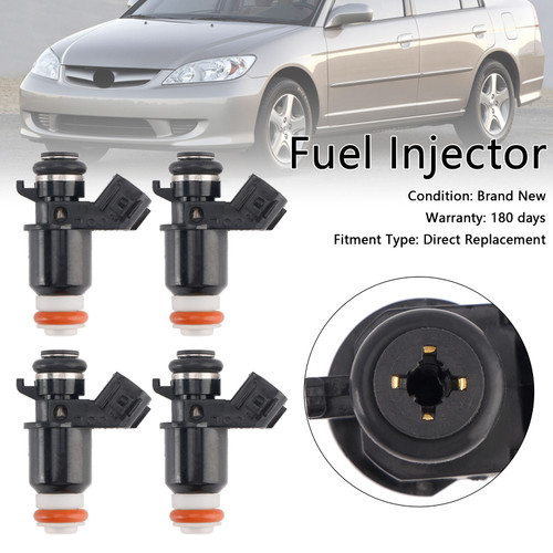 2001-2005 HONDA CIVIC 1.7L 4*Fuel Injector 16450PLD003 Generic