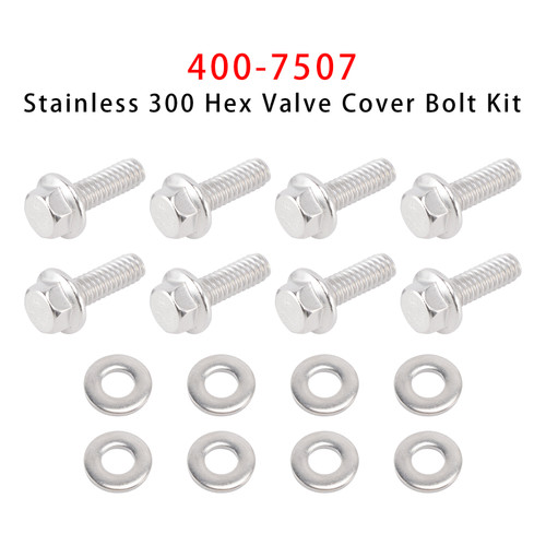 400-7507 Stainless 300 Hex Valve Cover Bolt Kit