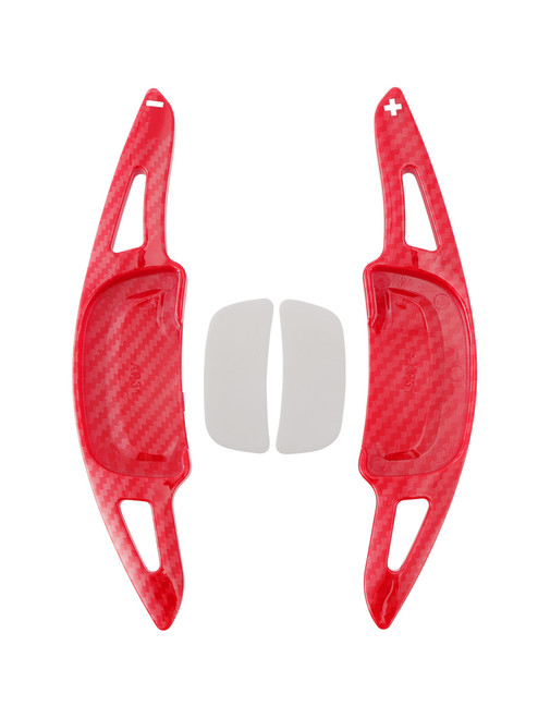 2019-2024 Mazda 3 Carbon Look Steering Wheel Paddle Shifter Extension Carbon Fiber Red Look Generic