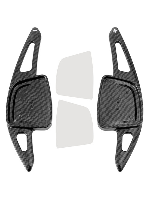2019-2024 Audi A3 A4 A5 A6 A7 A8 Steering Wheel Paddle Shifter Extension Carbon Fiber Black Look Generic