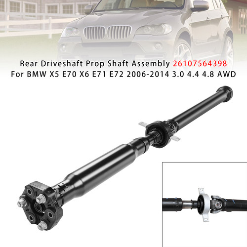 2006-2014 BMW X5 E70 X6 E71 E72 3.0 4.4 4.8 AWD Rear Driveshaft Prop Shaft Assembly 26107564398 Generic