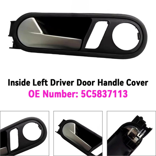 2012-2014 VW Beetle Inside Left Driver Door Handle Cover 5C5837113 Generic