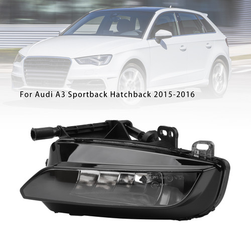 2015-2016 Audi A3 Sportback Hatchback 1 Pcs Front Right Fog Light Lamps 8V0941700C Black Generic
