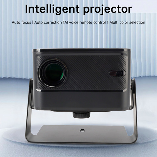 4K Projector Smart Android Home Projector Living Room Bedroom Smart Voice Electric Focus Dual Frequency High-Definition Projector EU